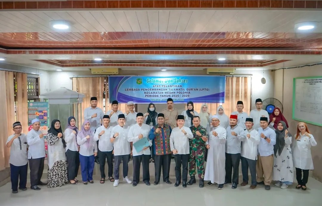 Pengukuhkan Lembaga Pengembangan Tilawatil Qur'an (LPTQ) Kecamatan Medan Polonia periode 2025-2029